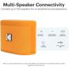 imageKODAK SOUNDBRIX Bluetooth Speaker with HD Sound Portable Wireless IPX4 Water Resistant Upto 5H Playtime V54 for Home Party Outdoor Beach Electronic Gadgets Birthday Gift Yellow Stackable SpeakersOverload Orange