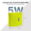 imageKODAK SOUNDBRIX Bluetooth Speaker with HD Sound Portable Wireless IPX4 Water Resistant Upto 5H Playtime V54 for Home Party Outdoor Beach Electronic Gadgets Birthday Gift Gray Stackable SpeakersYellin Yellow