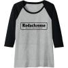 imageKodachrome Logo Design  Black Raglan Baseball TeeBlackAthletic Heather