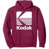 image80s Vintage Kodak Logo  White Pullover HoodieBurgundy