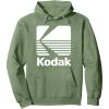 image80s Vintage Kodak Logo  White Pullover HoodieSage Green