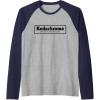 imageKodachrome Logo Design  Black Raglan Baseball TeeNavy BlueAthletic Heather