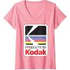 imageWomens Products By Kodak Vintage Logo VNeck TShirtPink