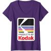 imageWomens Products By Kodak Vintage Logo VNeck TShirtPurple