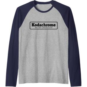 imageKodachrome Logo Design  Black Raglan Baseball TeeNavy BlueAthletic Heather