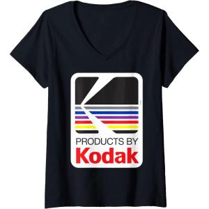 imageWomens Products By Kodak Vintage Logo VNeck TShirtBlack