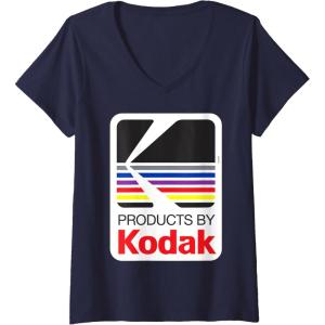 imageWomens Products By Kodak Vintage Logo VNeck TShirtNavy Blue