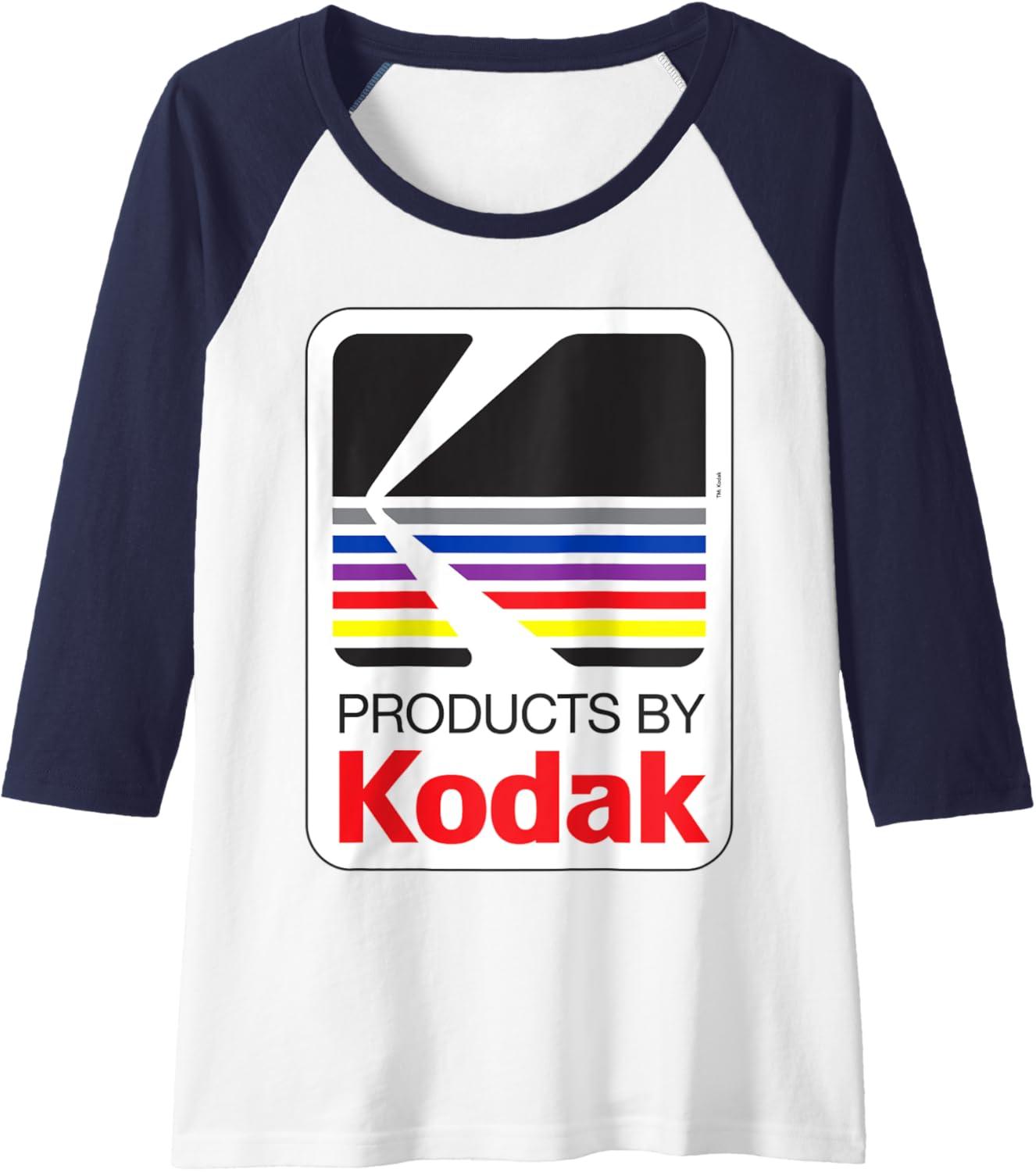 imageProducts By Kodak Vintage Logo Raglan Baseball TeeNavy BlueWhite