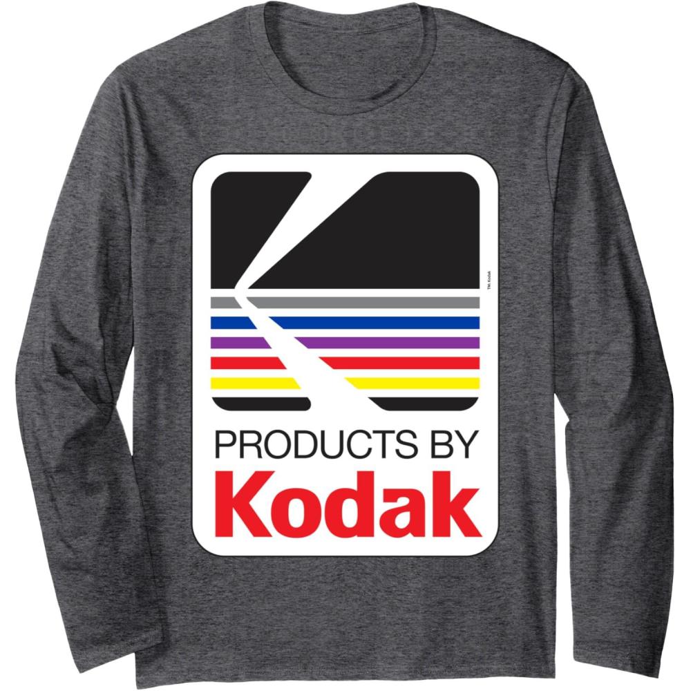 imageProducts By Kodak Vintage Logo Long Sleeve TShirtDark Heather Grey