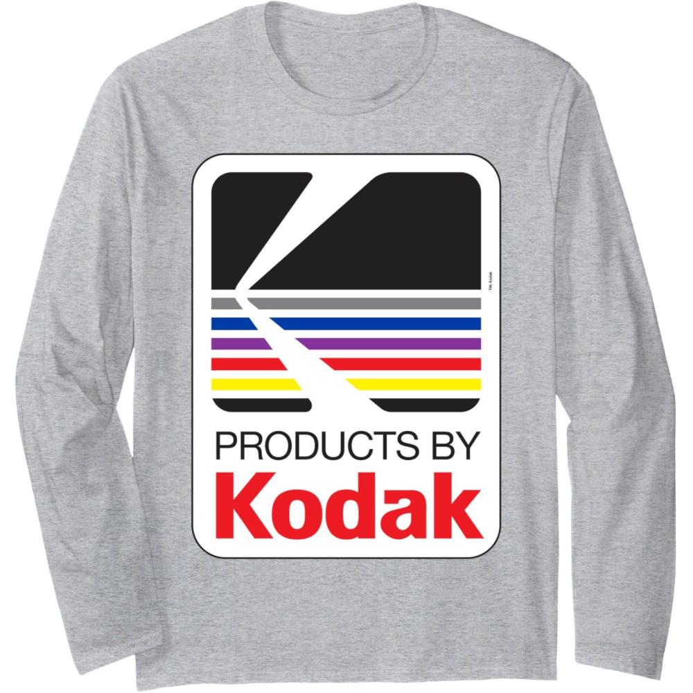 imageProducts By Kodak Vintage Logo Long Sleeve TShirtHeather Grey