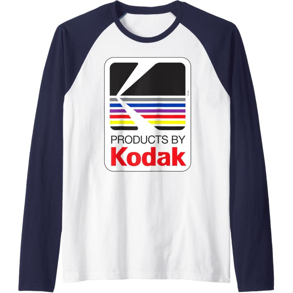 imageProducts By Kodak Vintage Logo Raglan Baseball TeeNavy BlueWhite