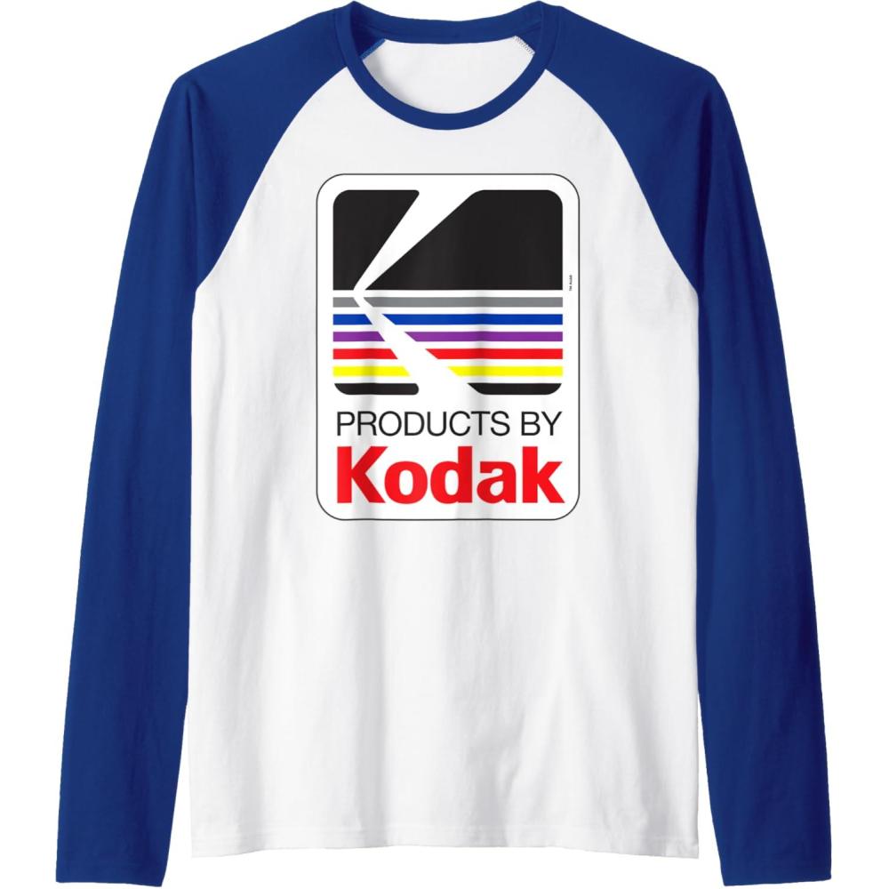 imageProducts By Kodak Vintage Logo Raglan Baseball TeeRoyal BlueWhite