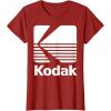 image80s Vintage Kodak Logo  White TShirtCranberry Red