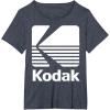 image80s Vintage Kodak Logo  White TShirtHeather Blue