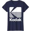 image80s Vintage Kodak Logo  White TShirtNavy Blue