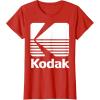 image80s Vintage Kodak Logo  White TShirtRed