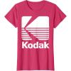 image80s Vintage Kodak Logo  White TShirtRed Heather