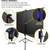 imageKODAK 100 Projection Screen  Portable Lightweight White 169 Projector Screen Adjustable Tripod Stand ampamp Storage Carry Bag  Adjustable Height ampamp Easy Assembly for Home Office School ampamp Church