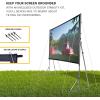 imageKODAK 150 Portable Projector Screen WStand  Fast Fold White Projection Backdrop for Outdoor ampamp Indoor Movies with Tripod Outdoor Stability Kit ampamp Black Storage Carry Case150 