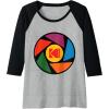 imageKODAK Aperture Design Raglan Baseball TeeBlackAthletic Heather