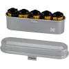 imageKODAK Film Case  for 5 Rolls of 35mm Films  Compact Retro Steel Case to Sort and Safeguard Film Rolls Film is not Included SilverSilver