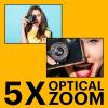 imageKODAK PIXPRO FZ55BL 16MP Digital Camera 5X Optical Zoom 28mm Wide Angle 1080P Full HD Video LiIon Battery 27quot LCD Vlogging Camera BlueBlue