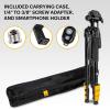 imageKODAK PhotoGear 2in1 Tripod ampamp Monopod  Lightweight 70quot 4Section FlipLock Aluminum  Converts to 645quot Monopod  QuickRelease Plates 3Way Swivel Head Bubble Level  BONUS EGuide ampamp CaseTripod With Remote