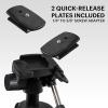 imageKODAK PhotoGear 2in1 Tripod ampamp Monopod  Lightweight 70quot 4Section FlipLock Aluminum  Converts to 645quot Monopod  QuickRelease Plates 3Way Swivel Head Bubble Level  BONUS EGuide ampamp CaseTripod With Remote