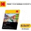 imageKODAK Picture Paper Vivid 85quotx11quot 25 count 66lb230gm2 weight 119 mil thickness Vivid color picture paper