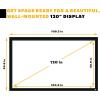 imageKODAK Projector Screen  100 Fixed Frame Home Projection Screen with Black Velvet Frame Durable PVC ampamp Wall Mount Kit  160 View Angle 169 11 Full HD 4K 8K ampamp Active 3D Ready for Movies ampamp Gaming120 