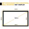 imageKODAK Projector Screen  100 Fixed Frame Home Projection Screen with Black Velvet Frame Durable PVC ampamp Wall Mount Kit  160 View Angle 169 11 Full HD 4K 8K ampamp Active 3D Ready for Movies ampamp Gaming100 