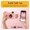 imageKODAK Smile 2in1 Digital Instant Print Camera ampamp Wireless Bluetooth Photo Printer  10MP SpecialEffect Rotating Lens Zink 2x3 StickyBack Photos Print via Fun App from Smart Devices  BlackPink