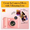 imageKODAK Smile 2in1 Digital Instant Print Camera ampamp Wireless Bluetooth Photo Printer  10MP SpecialEffect Rotating Lens Zink 2x3 StickyBack Photos Print via Fun App from Smart Devices  BlackPink