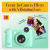 imageKODAK Smile 2in1 Digital Instant Print Camera ampamp Wireless Bluetooth Photo Printer  10MP SpecialEffect Rotating Lens Zink 2x3 StickyBack Photos Print via Fun App from Smart Devices  BlackGreen