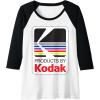 imageProducts By Kodak Vintage Logo Raglan Baseball TeeBlackWhite