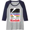 imageProducts By Kodak Vintage Logo Raglan Baseball TeeNavy BlueAthletic Heather