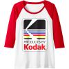 imageProducts By Kodak Vintage Logo Raglan Baseball TeeRedWhite