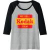 imageVintage We Sell Kodak Film Retail sign design Raglan Baseball TeeBlackAthletic Heather