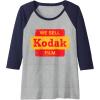 imageVintage We Sell Kodak Film Retail sign design Raglan Baseball TeeNavy BlueAthletic Heather
