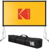 imageKODAK 150 Portable Projector Screen WStand  Fast Fold White Projection Backdrop for Outdoor ampamp Indoor Movies with Tripod Outdoor Stability Kit ampamp Black Storage Carry Case120 