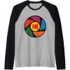 imageKODAK Aperture Design Raglan Baseball TeeBlackAthletic Heather