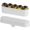 imageKODAK Film Case  for 5 Rolls of 35mm Films  Compact Retro Steel Case to Sort and Safeguard Film Rolls Film is not Included SilverWhite