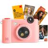 imageKODAK Smile 2in1 Digital Instant Print Camera ampamp Wireless Bluetooth Photo Printer  10MP SpecialEffect Rotating Lens Zink 2x3 StickyBack Photos Print via Fun App from Smart Devices  BlackPink