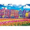 imageRoseArt  Kodak Premium  Traditional Old Buildings and Tulips in Amsterdam Netherlands Holland  1000 Piece Jigsaw Puzzle for Adults
