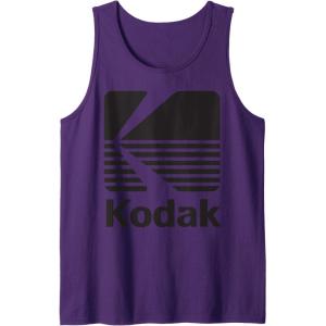 image80s Vintage Kodak Logo  Black Tank TopPurple