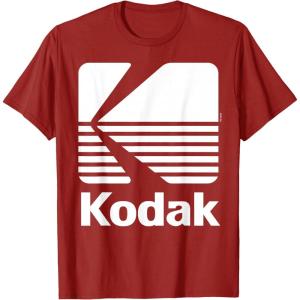 image80s Vintage Kodak Logo  White TShirtCranberry Red