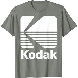 image80s Vintage Kodak Logo  White TShirtOlive Heather