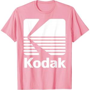 image80s Vintage Kodak Logo  White TShirtPink