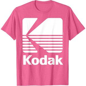image80s Vintage Kodak Logo  White TShirtPink Heather