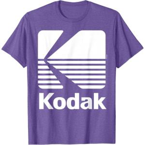 image80s Vintage Kodak Logo  White TShirtPurple Heather